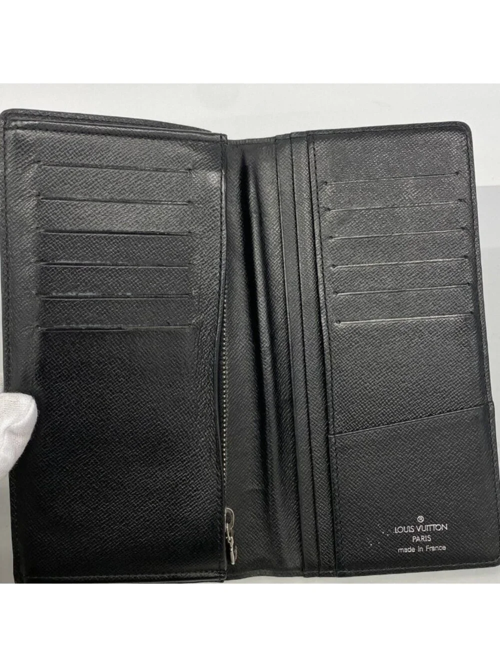 Louis Vuitton Wallet Damier Graphite Portefeuille Brazza Black Gray Vintage
